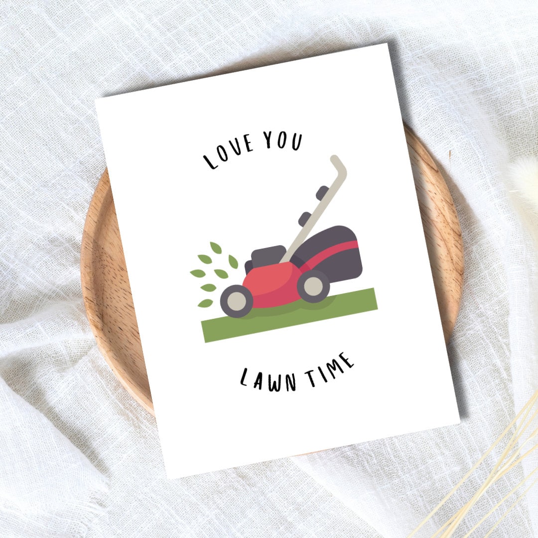 Happy Father's Day/ Birthday Card For Dad Love You Lawn time Funny Dad Card For Dad Grandad Husband Birthday Cute Daddy Grandpa Grandfather