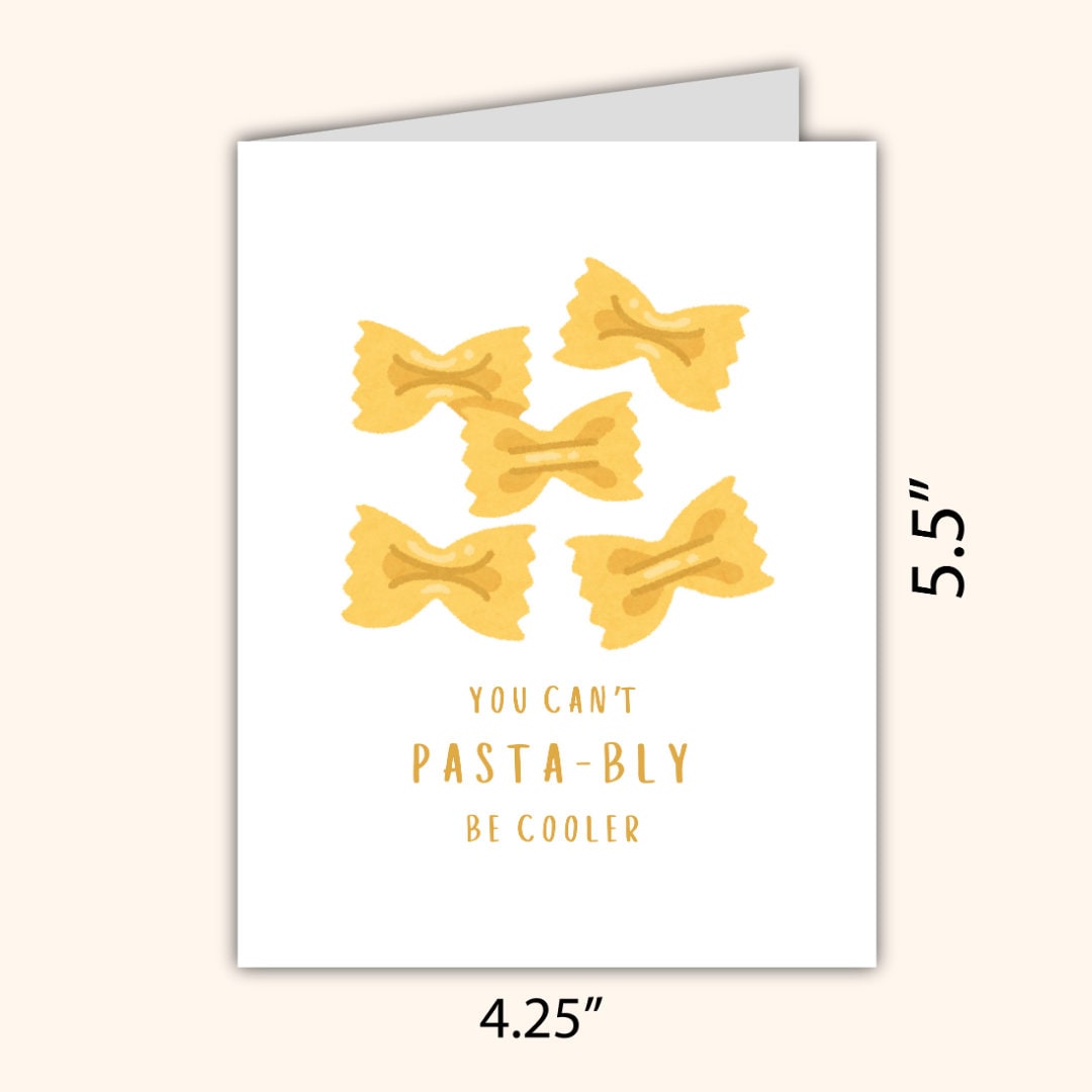 You Can't Pasta-bly Cooler Anniversary Card In Love Birthday Card Heartfelt Wedding/Dating Anniversary For Husband Wife Boyfriend Girlfriend