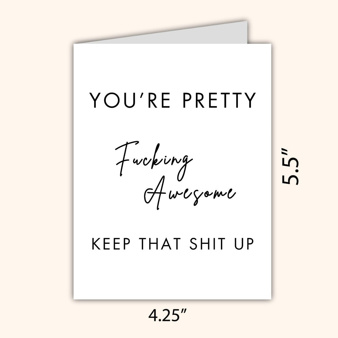 You're Fucking Awesome Birthday Card | Funny Rude Greeting Card | Birthday Gift for Friend | Birthday Card For Her Him | Funny Card