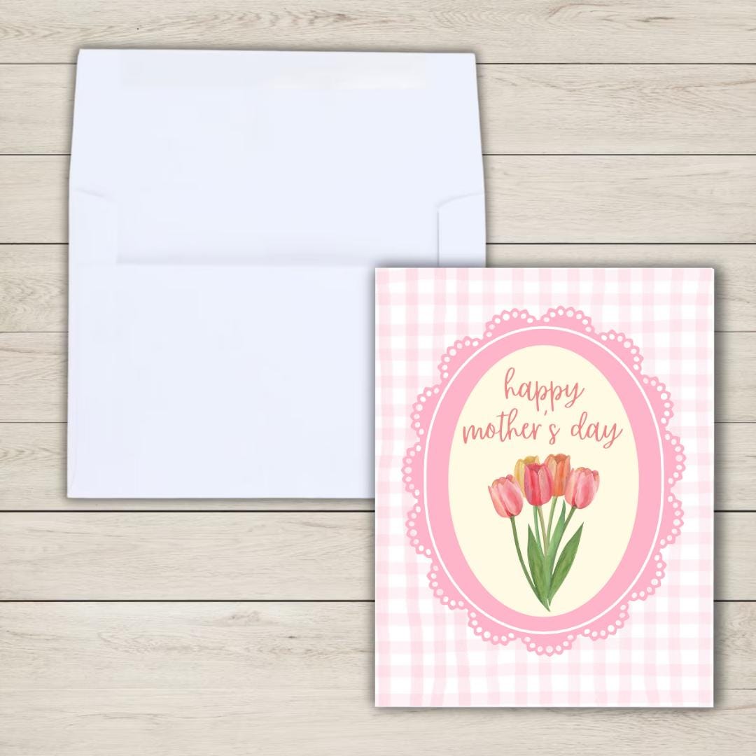 Elegant Lace Happy Mothers Day Card, Flowers Roses Mothers Day Card From Daughter, Sweet Sentimental Gift For Mom, Card For Mum, Grandma