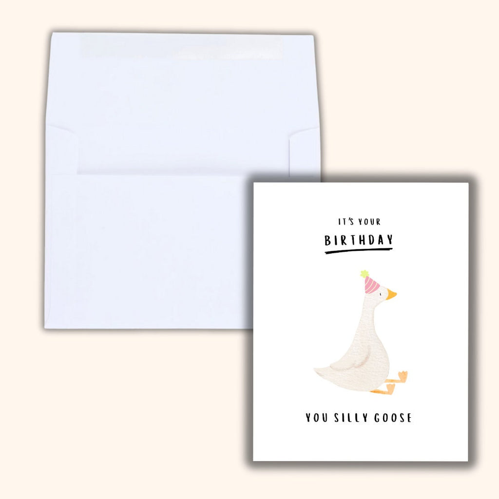Silly Goose Birthday Card | In Love Card | Birthday Card For Husband Wife Boyfriend Girlfriend Mom Dad | Funny Birthday Card | Greeting Card