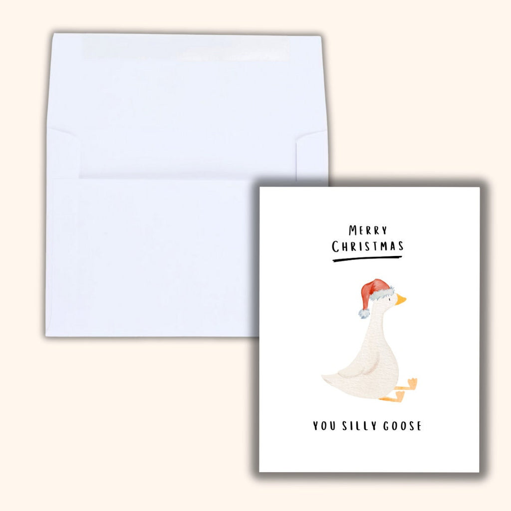 Merry Christmas Silly Goose Card | Funny Card | Christmas Card For Husband Wife Boyfriend Girlfriend Mom Dad | Christmas Gifted For Him/Her