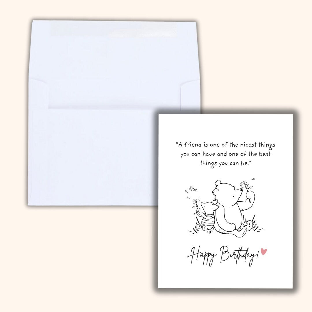 A Friend Is One of the Nicest Things Birthday Card - funny birthday card by Northern Wind Creative