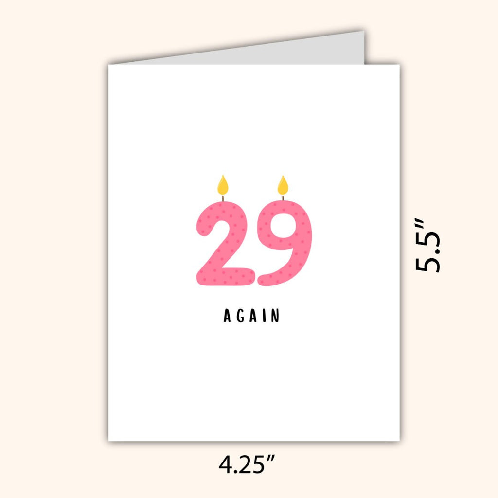 29 Again Funny Fiftieth 50th 60th 70th 80th 90th Birthday Card Dad Birthday Card | Funny Birthday Card | Husband Grandpa Grand Parent Wife