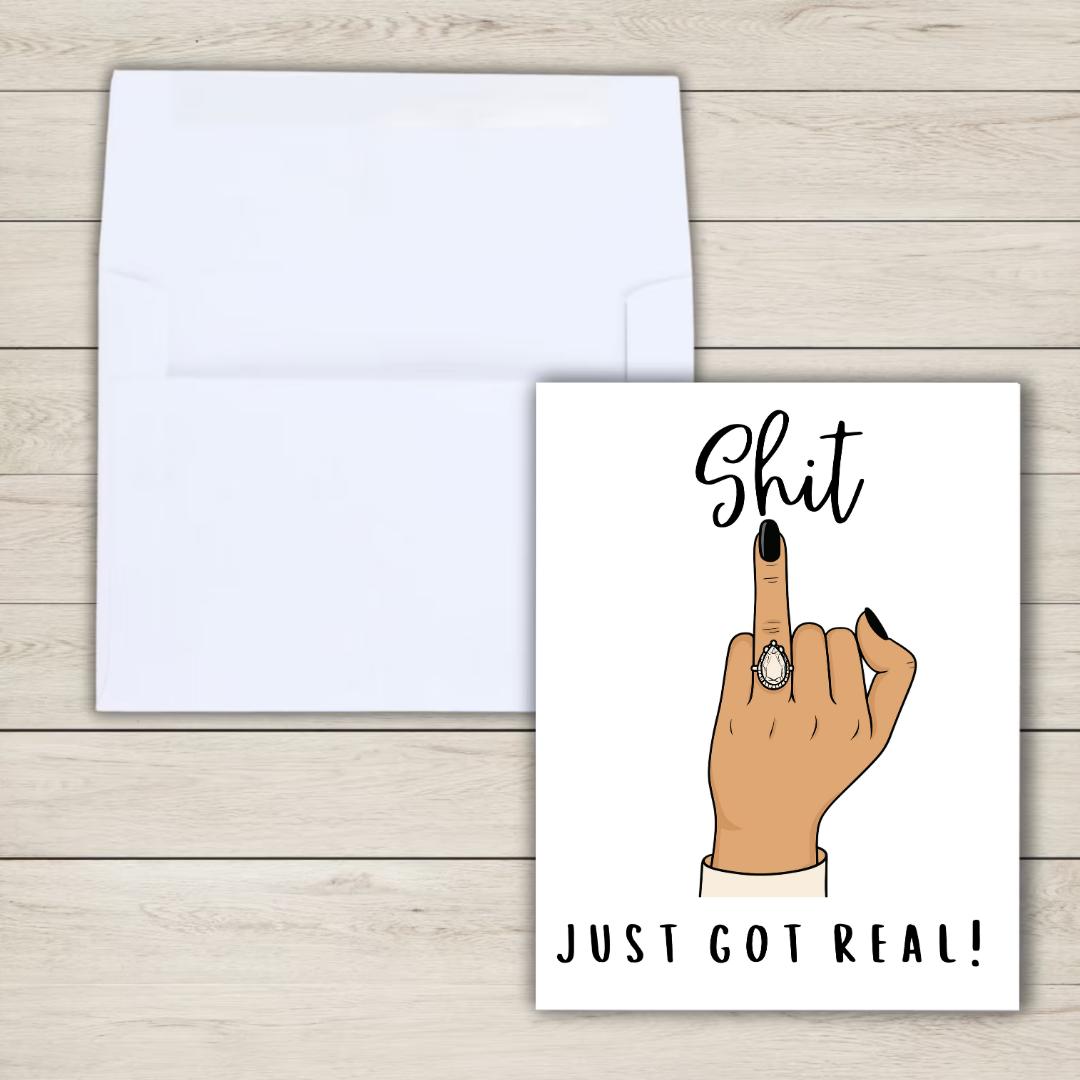 You're Engaged Cute Congrats Engagement Card For Newly Married or Engaged Couple, Wedding Card For Her, Engagement Card For Sister, Cousin