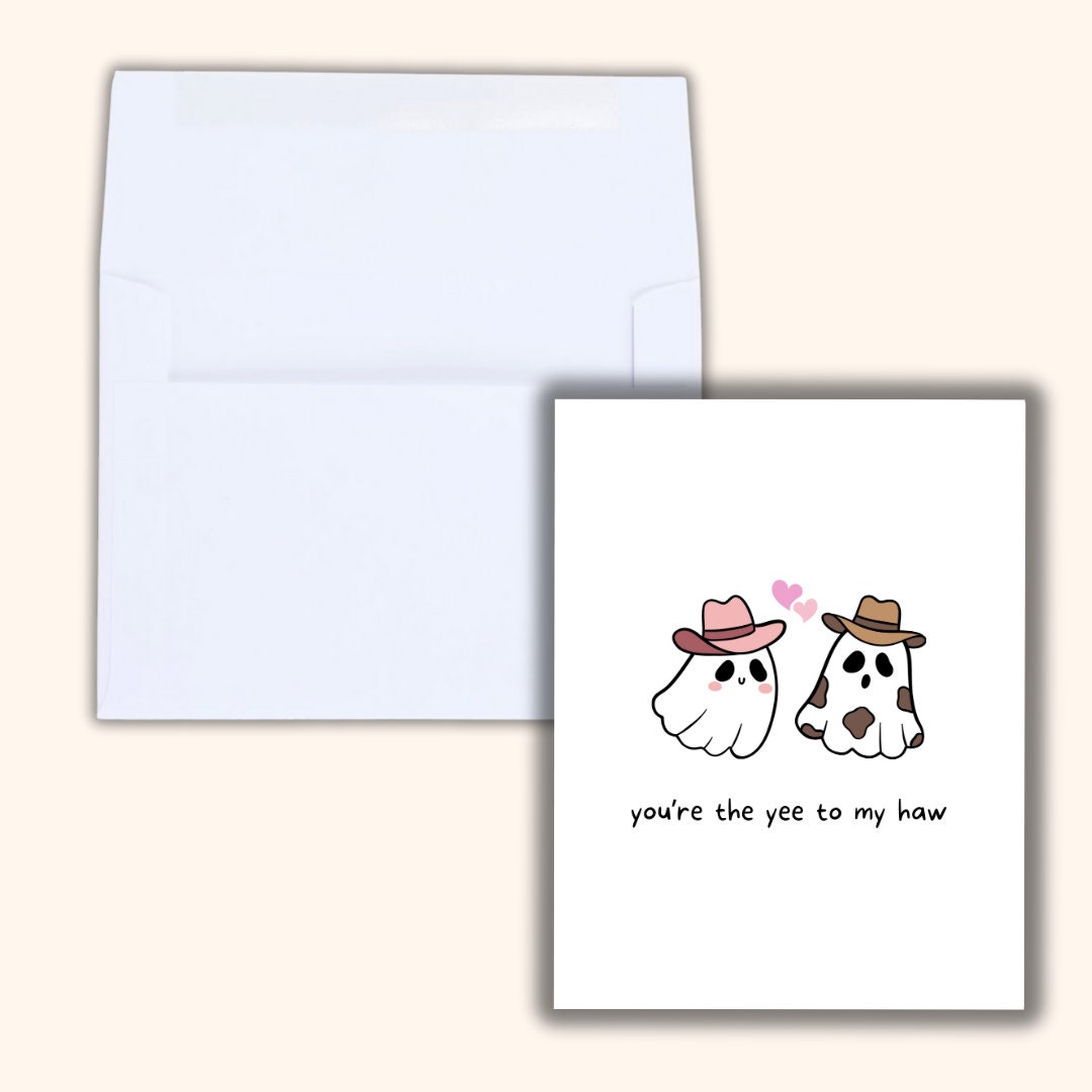 You're The Yee To My Yaw Spooky Love Halloween Card Birthday Card For Husband Wife Boyfriend Girlfriend Couples Partner Funny Birthday Card