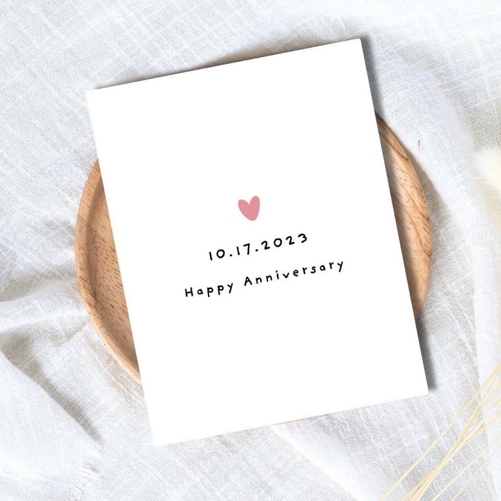 Personalized Anniversary Date Card | Happy Anniversary Card | Cute Card Wedding/dating Anniversary For Husband Wife Boyfriend Girlfriend Him