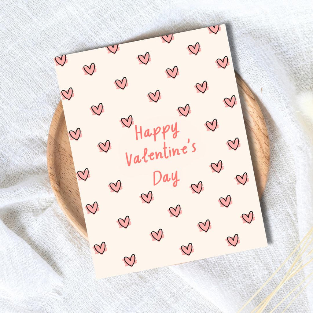 Happy Valentine's Hearts Card | In Love Card | Valentine's Card for Her Him Wife Husband Boyfriend Fiance | Valentines Gift For Him Her