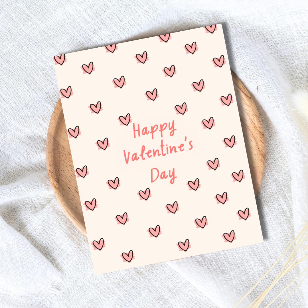 Happy Valentine's Hearts Card | In Love Card | Valentine's Card for Her Him Wife Husband Boyfriend Fiance | Valentines Gift For Him Her