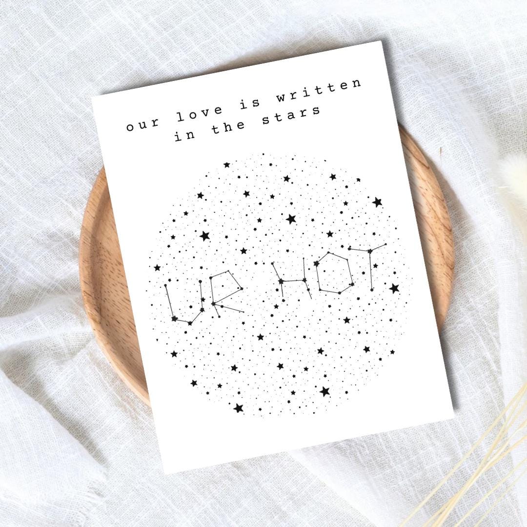 Written In The Stars Raunchy Anniversary Card For Him, Valentine’s Day Card Raunchy Birthday Card Husband Wife Boyfriend Girlfriend Partner