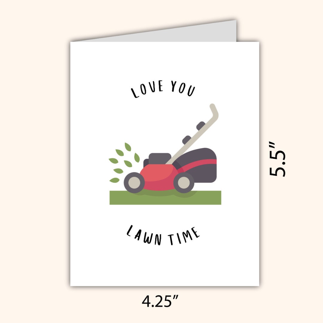 Happy Father's Day/ Birthday Card For Dad Love You Lawn time Funny Dad Card For Dad Grandad Husband Birthday Cute Daddy Grandpa Grandfather