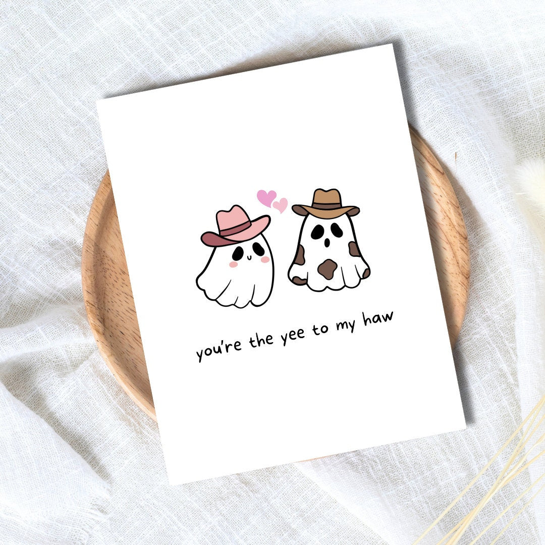 You're The Yee To My Yaw Spooky Love Halloween Card Birthday Card For Husband Wife Boyfriend Girlfriend Couples Partner Funny Birthday Card