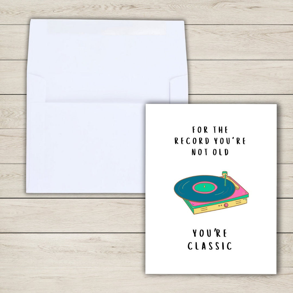 You're Not Old You're Classic Birthday Card | Card For Him | Funny Rude Birthday Card | Birthday Gift for Dad or Boyfriend | Funny Card
