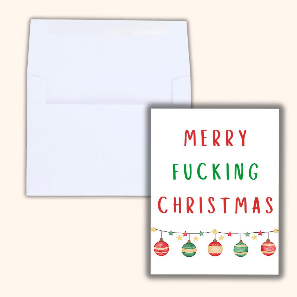 Rude Merry Christmas Card | Funny Card | Christmas Card For Husband Wife Boyfriend Girlfriend Mom Dad | Christmas Gifted For Him/Her