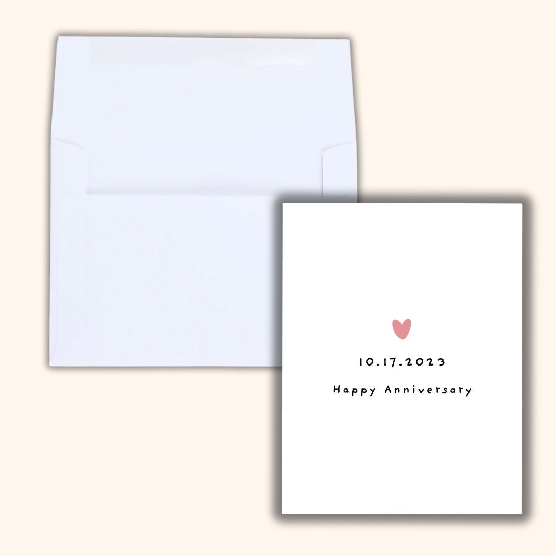 Personalized Anniversary Date Card | Happy Anniversary Card | Cute Card Wedding/dating Anniversary For Husband Wife Boyfriend Girlfriend Him