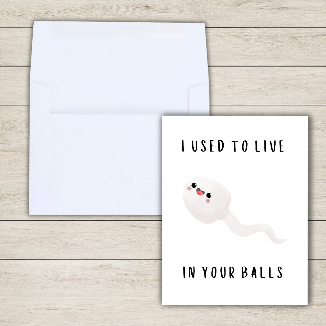 I Used To Live In Your Balls Happy Father's Day From Your Fastest Swimmer For Dad Grandad Husband Birthday Cute Daddy Grandpa Grandfather