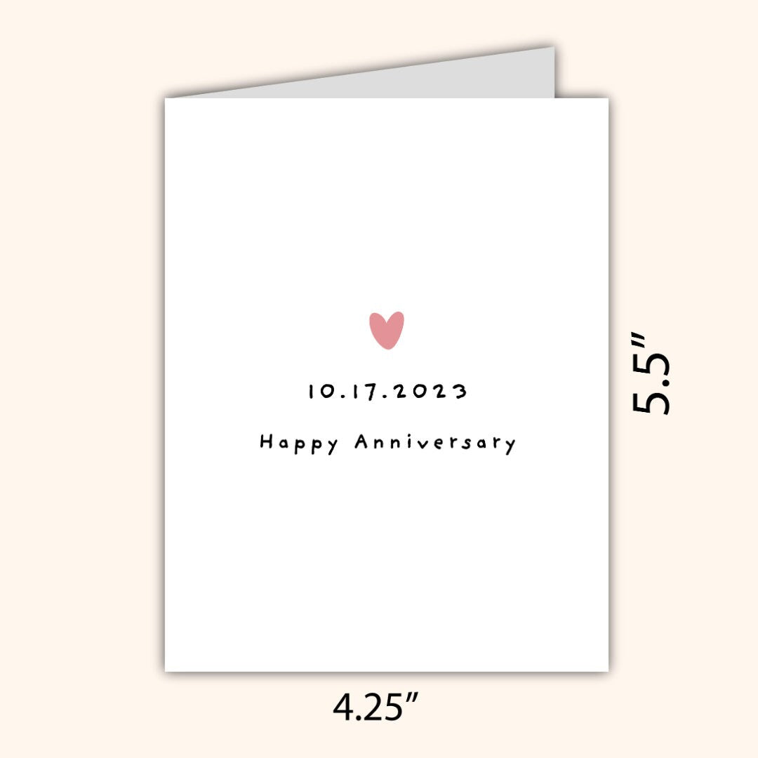 Personalized Anniversary Date Card | Happy Anniversary Card | Cute Card Wedding/dating Anniversary For Husband Wife Boyfriend Girlfriend Him
