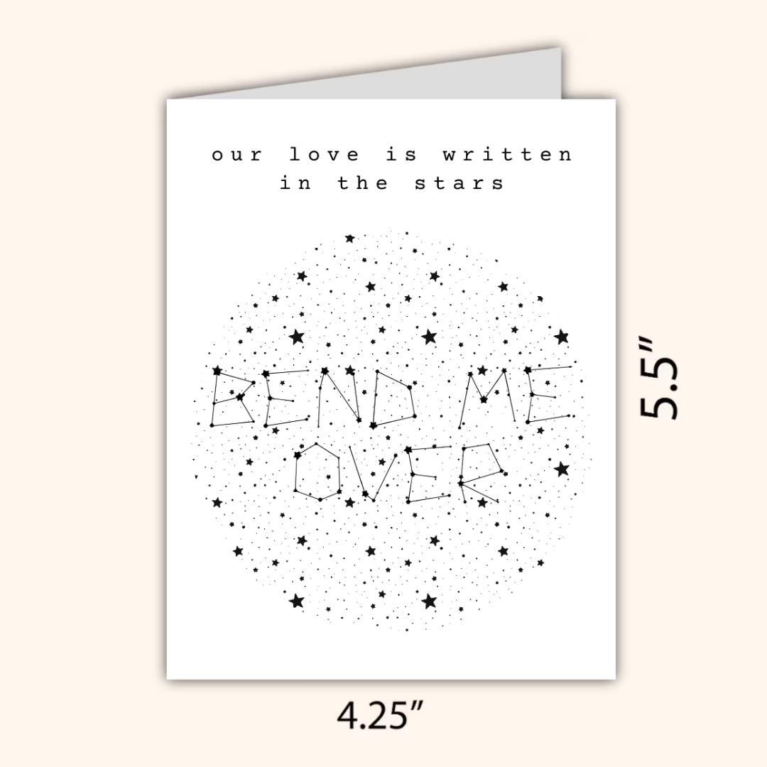 Written In The Stars Raunchy Anniversary Card For Him, Valentine’s Day Card Raunchy Birthday Card Husband Wife Boyfriend Girlfriend Partner