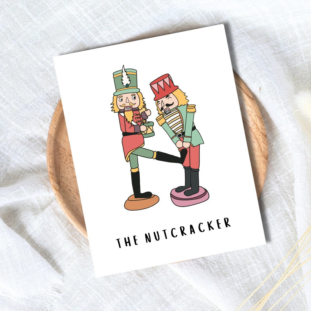 The Nutcracker Funny Christmas Card, Boyfriend christmas card, Girlfriend, Christmas card for Wife, Husband, personalised Christmas Gift