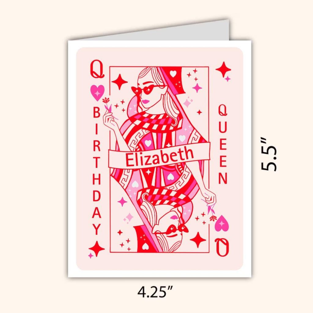 Personalised Birthday Queen Card, Happy Birthday Bestie, Bestie Card, Birthday Card For Best Friend, Friendship Card, friends birthday
