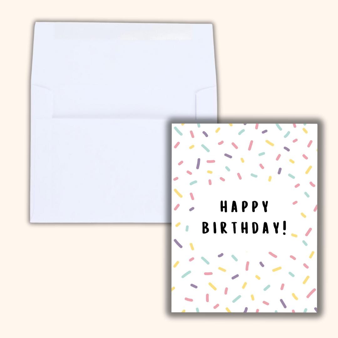 Happy Birthday Confetti Card | Love Card | Birthday Card For Husband Wife Boyfriend Girlfriend Mom Dad | Funny Birthday Card | Greeting Card