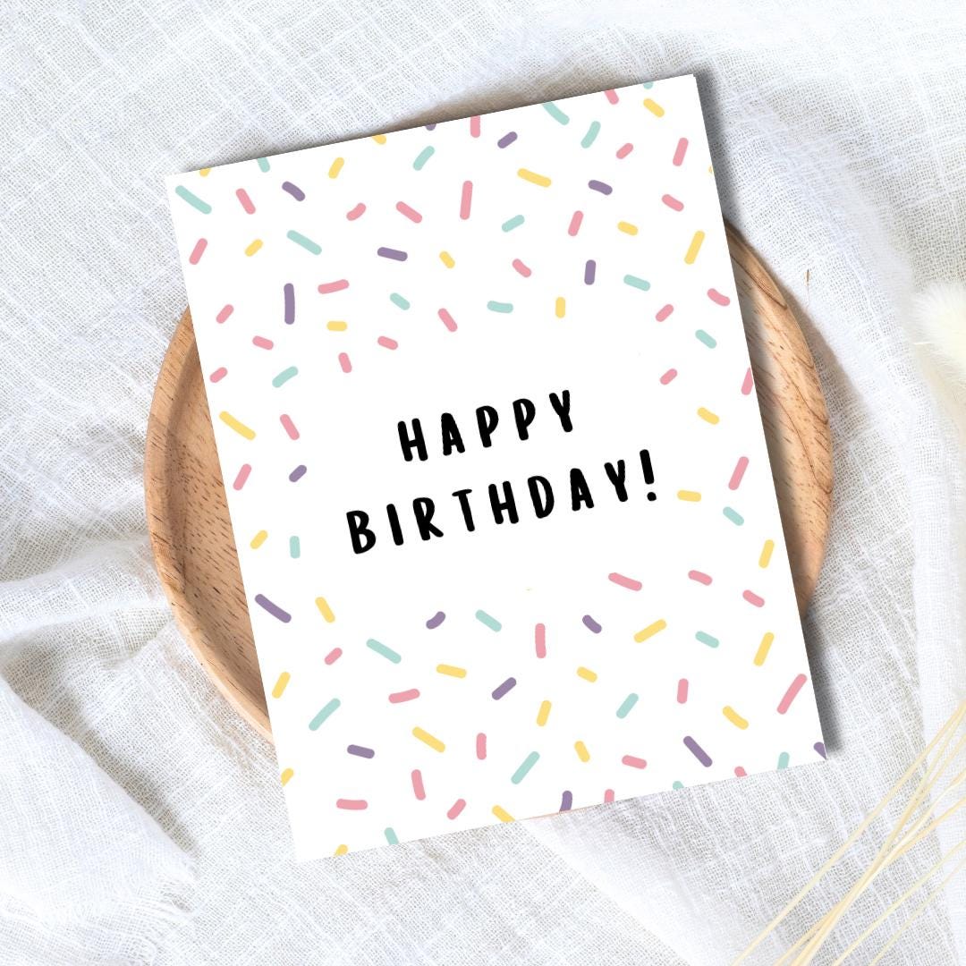 Happy Birthday Confetti Card | Love Card | Birthday Card For Husband Wife Boyfriend Girlfriend Mom Dad | Funny Birthday Card | Greeting Card