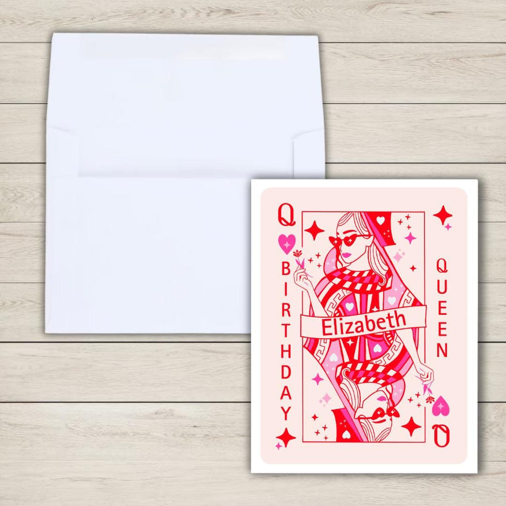 Personalised Birthday Queen Card, Happy Birthday Bestie, Bestie Card, Birthday Card For Best Friend, Friendship Card, friends birthday