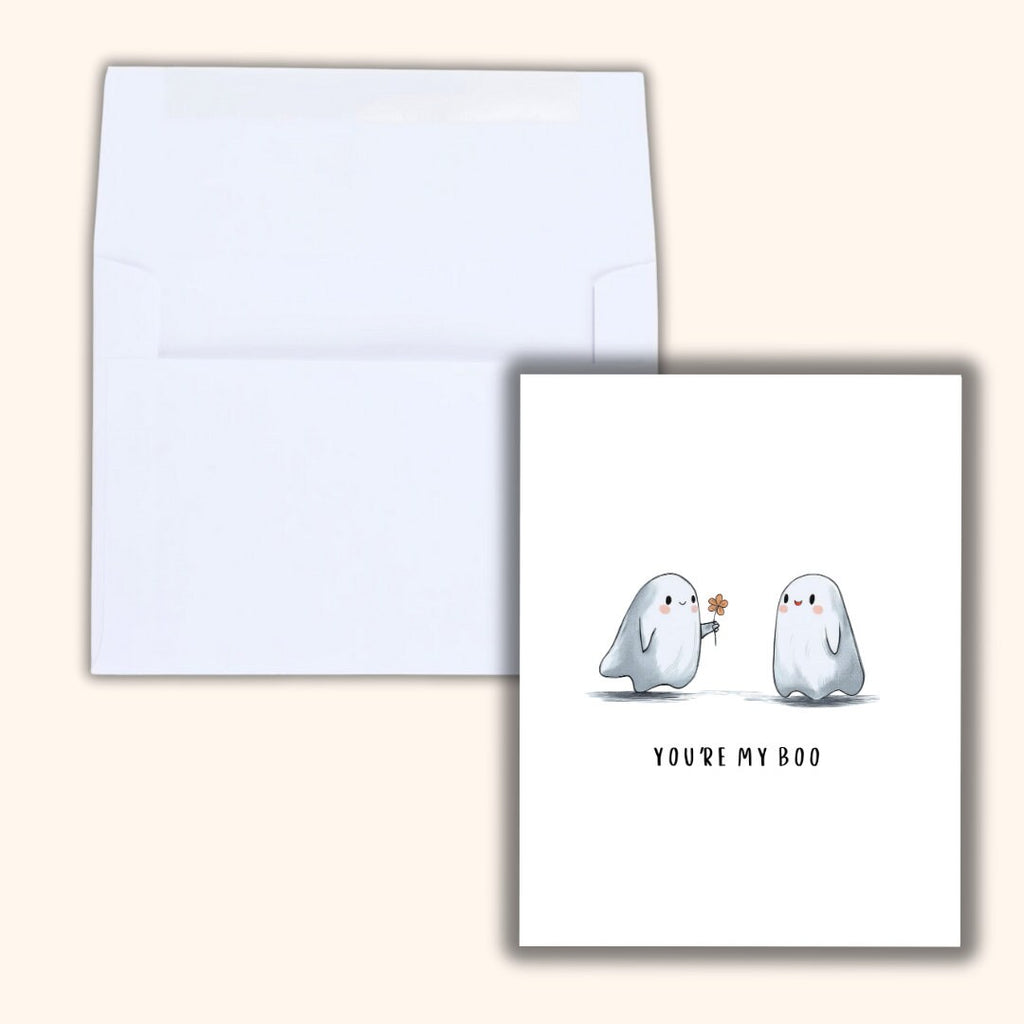 You're My Boo | Spooky Love Halloween Card Birthday Card For Husband Wife Boyfriend Girlfriend Couples Partner Funny Birthday Card