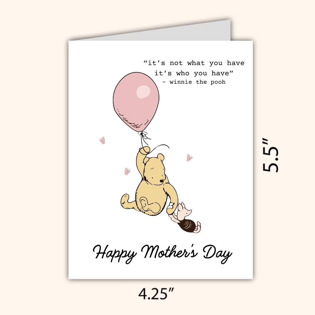 Winnie Classic Sentimental Mothers Day Card, new mother card Mothers Day, Mum Mothers Day Cards For Her, Mothers Day Card For Grandma, Nana