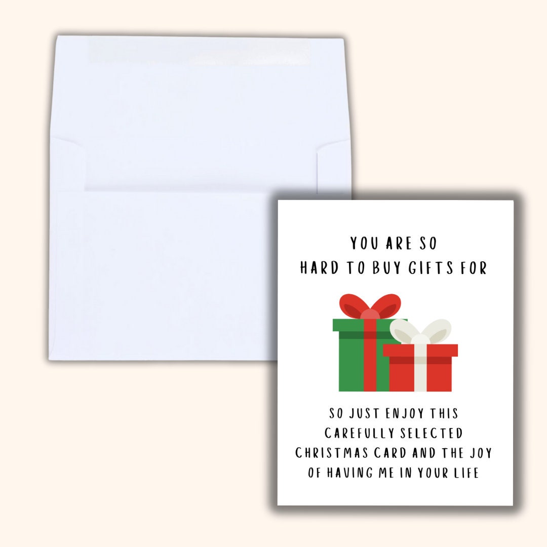 Hard to Buy Gifts For Card | Funny Card | Christmas Card For Husband Wife Boyfriend Girlfriend Mom Dad Friend | Christmas Gifted For Him/Her