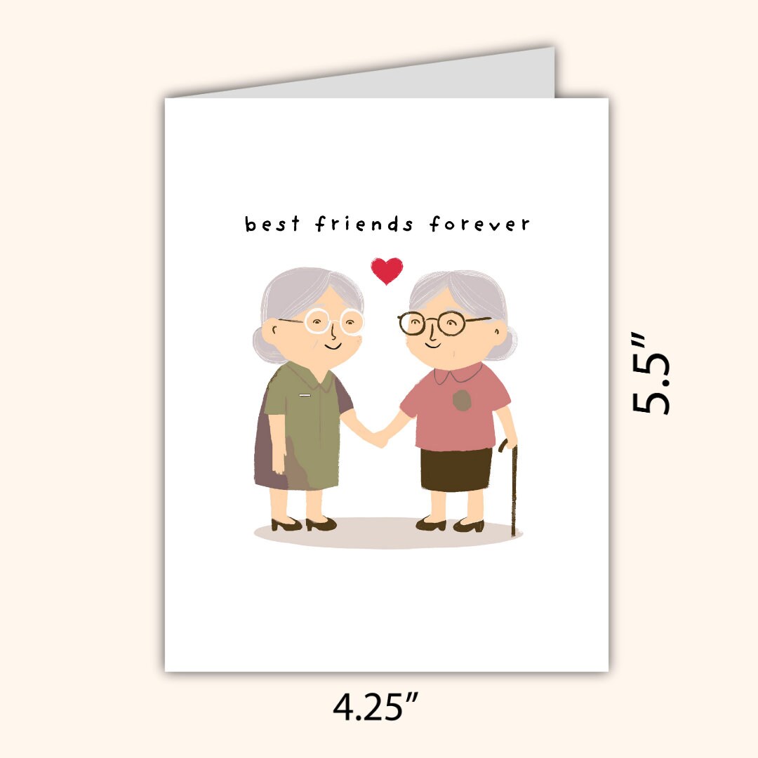 Best Friends Forever, Bestie Birthday Card, Birthday Card For Best Friend For Her, Friendship Card, gift box for friends birthday, Forever