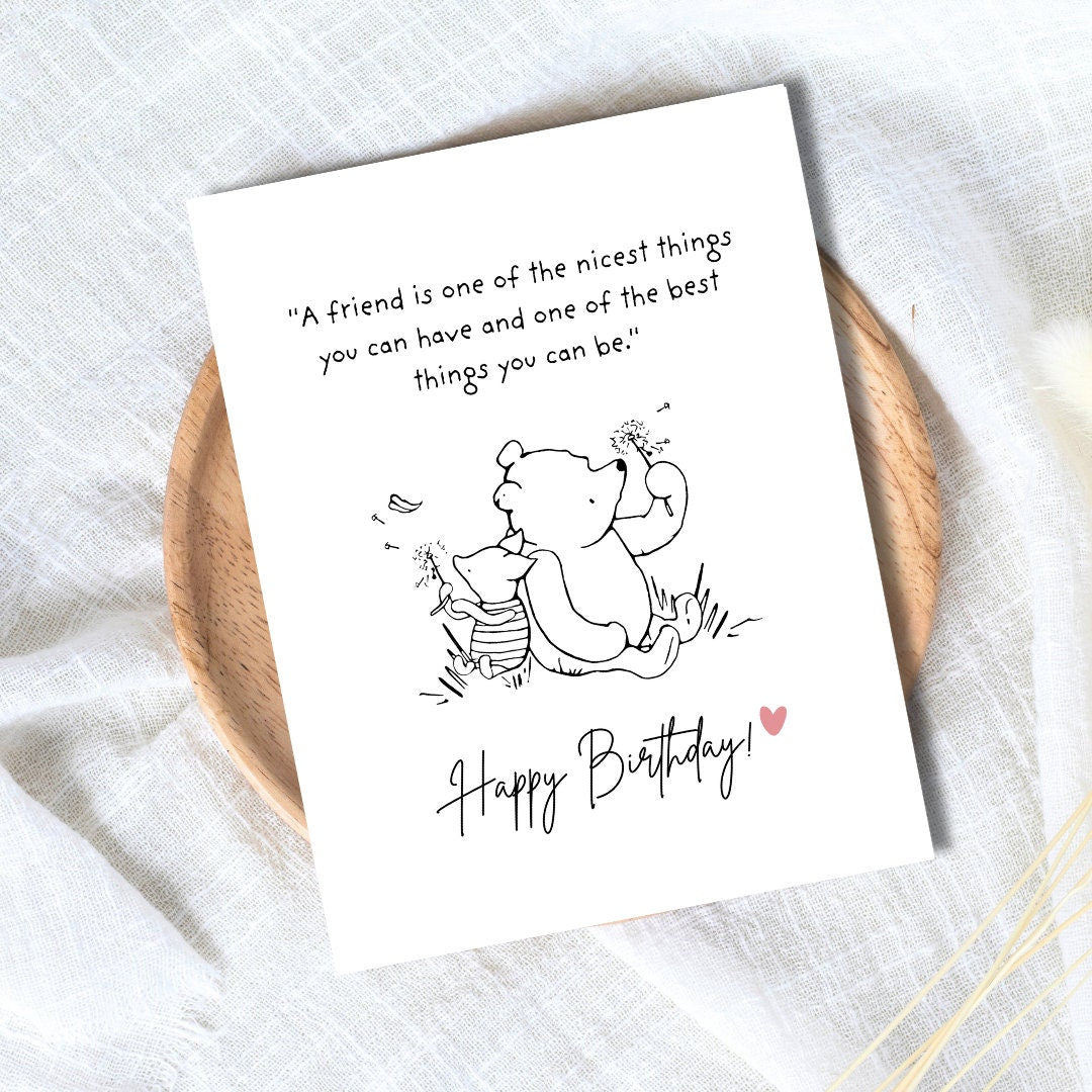 A Friend Is One Of The Nicest Things ,Bestie Birthday Card, Birthday Card For Best Friend, Friendship Card, gift box for friends birthday