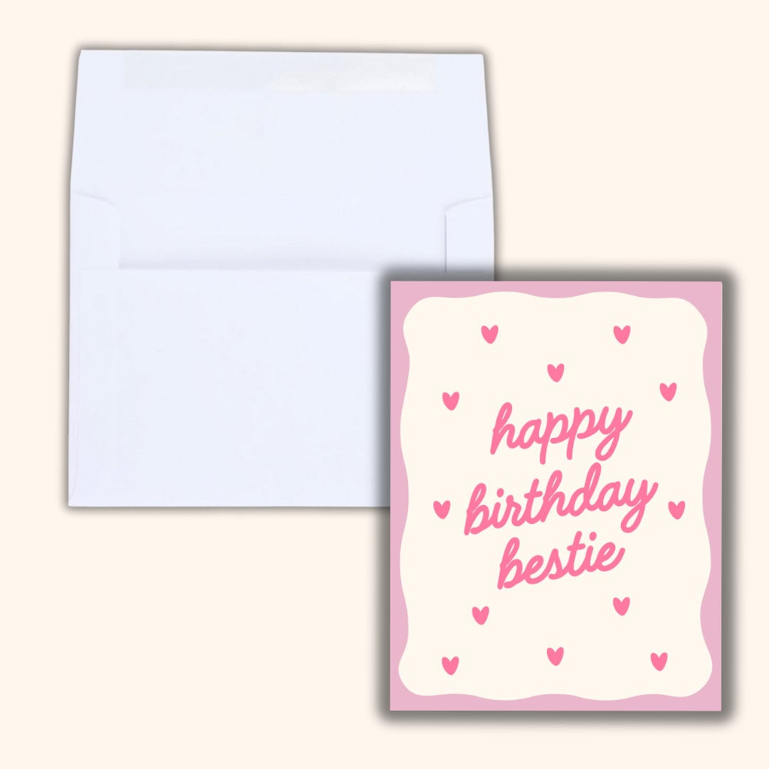 Happy Birthday Bestie, Bestie Birthday Card, Birthday Card For Best Friend, Friendship Card, Girl Bestie Bday, gift box for friends birthday