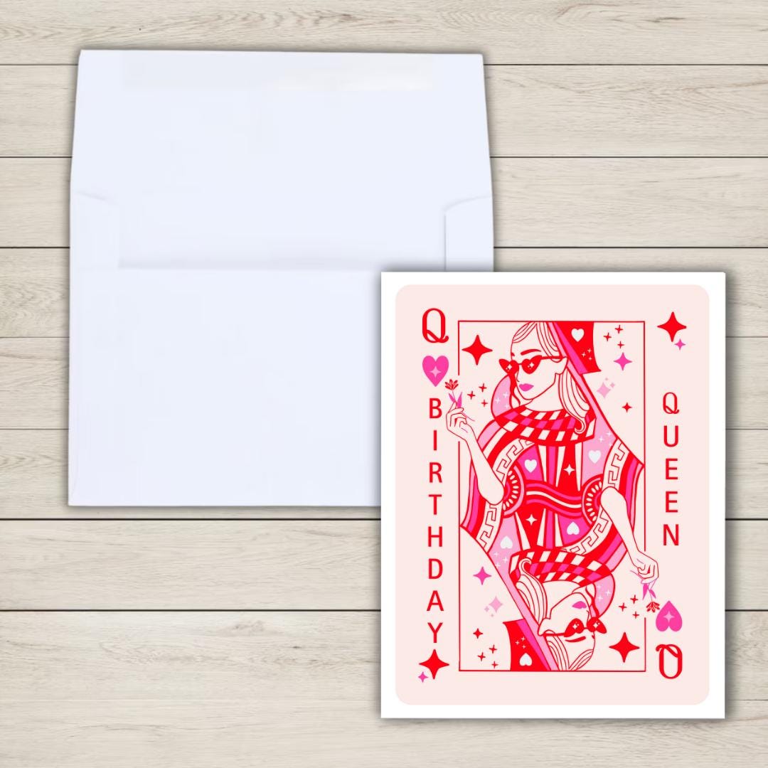 Birthday Queen Card, Happy Birthday Bestie, Bestie Card, Birthday Card For Best Friend, Friendship Card, Girl Bestie Bday, friends birthday