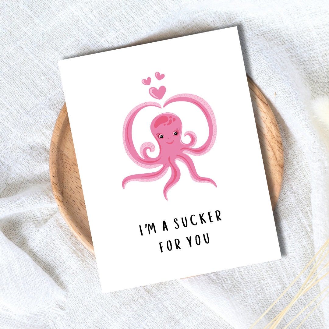 I'm A Sucker For You Love Card Funny Anniversary Birthday Card Heartfelt Wedding/Dating Anniversary Husband Wife Boyfriend Girlfriend Him