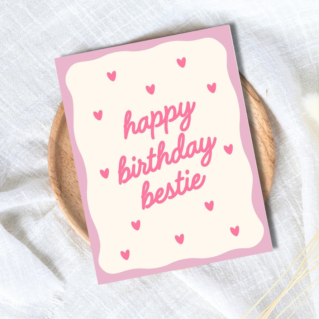 Happy Birthday Bestie, Bestie Birthday Card, Birthday Card For Best Friend, Friendship Card, Girl Bestie Bday, gift box for friends birthday