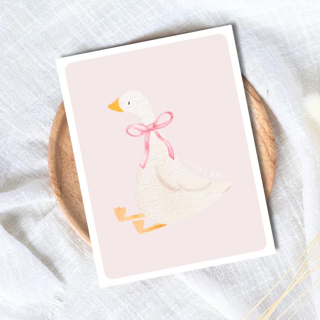 Little One Girl Baby Shower Card, A New Baby Greeting Card, Pregnant, Congratulations,  Daughter Niece Granddaughter Goddaughter Child Kids