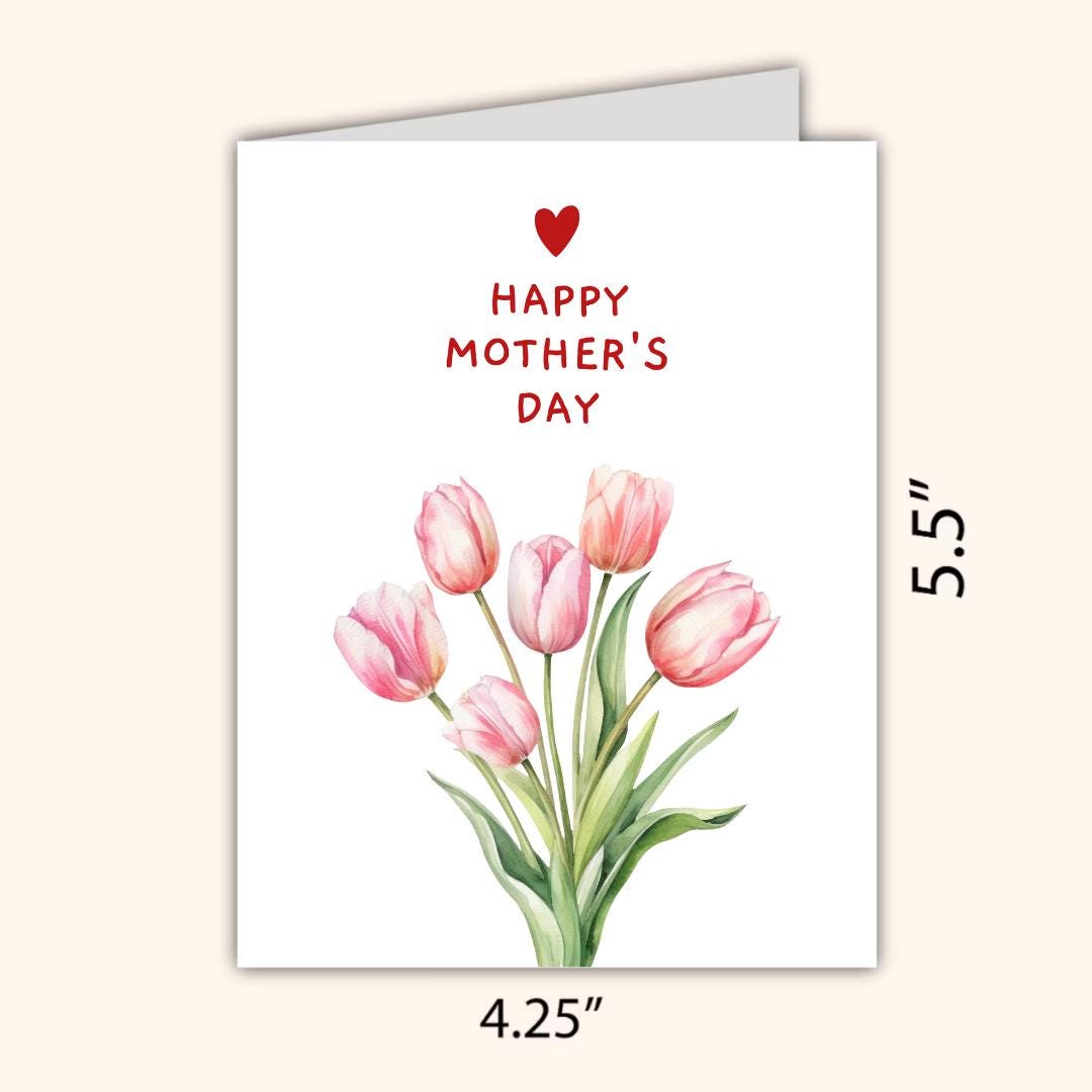 Mother's Day Flowers Card, Happy Mothers Day Card, Card For Mothers Day, Mum Mothers Day Cards For Her, Mothers Day Card For Grandma, Nana