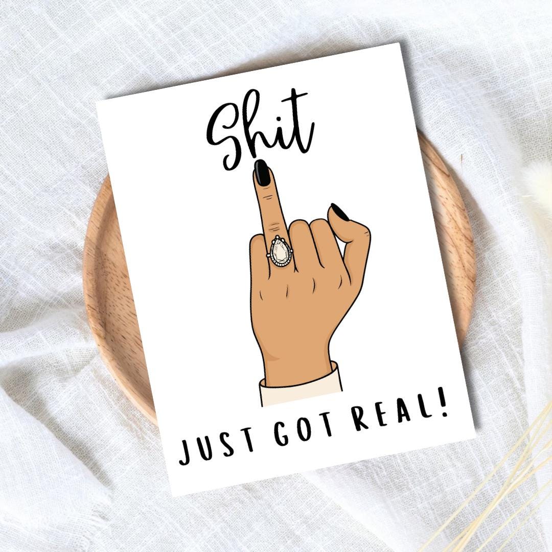 You're Engaged Cute Congrats Engagement Card For Newly Married or Engaged Couple, Wedding Card For Her, Engagement Card For Sister, Cousin