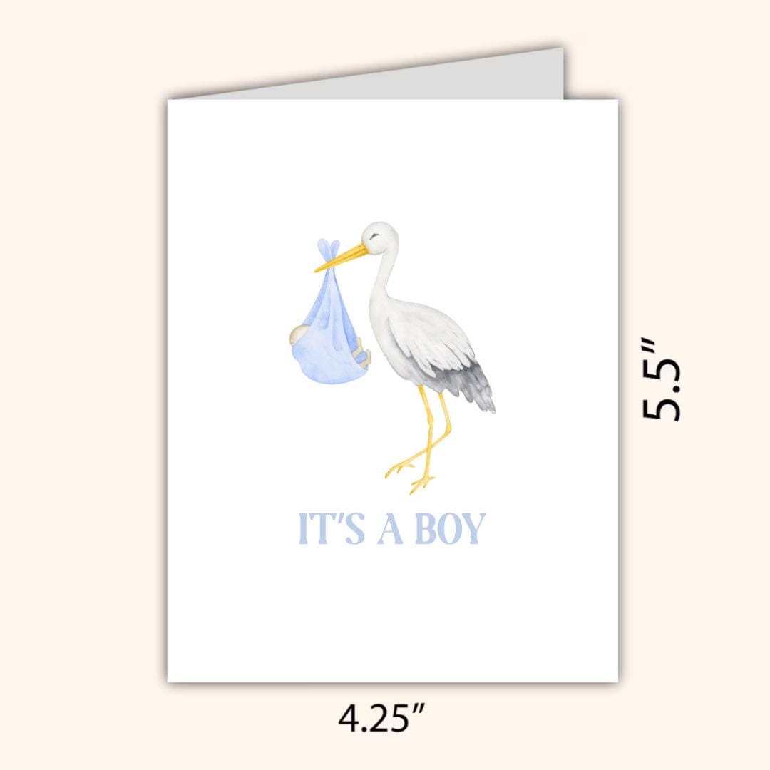its a boy card, A New Baby Greeting Card, Pregnant, Congratulations, Baby Shower Card Daughter Niece Granddaughter Goddaughter Child Kids
