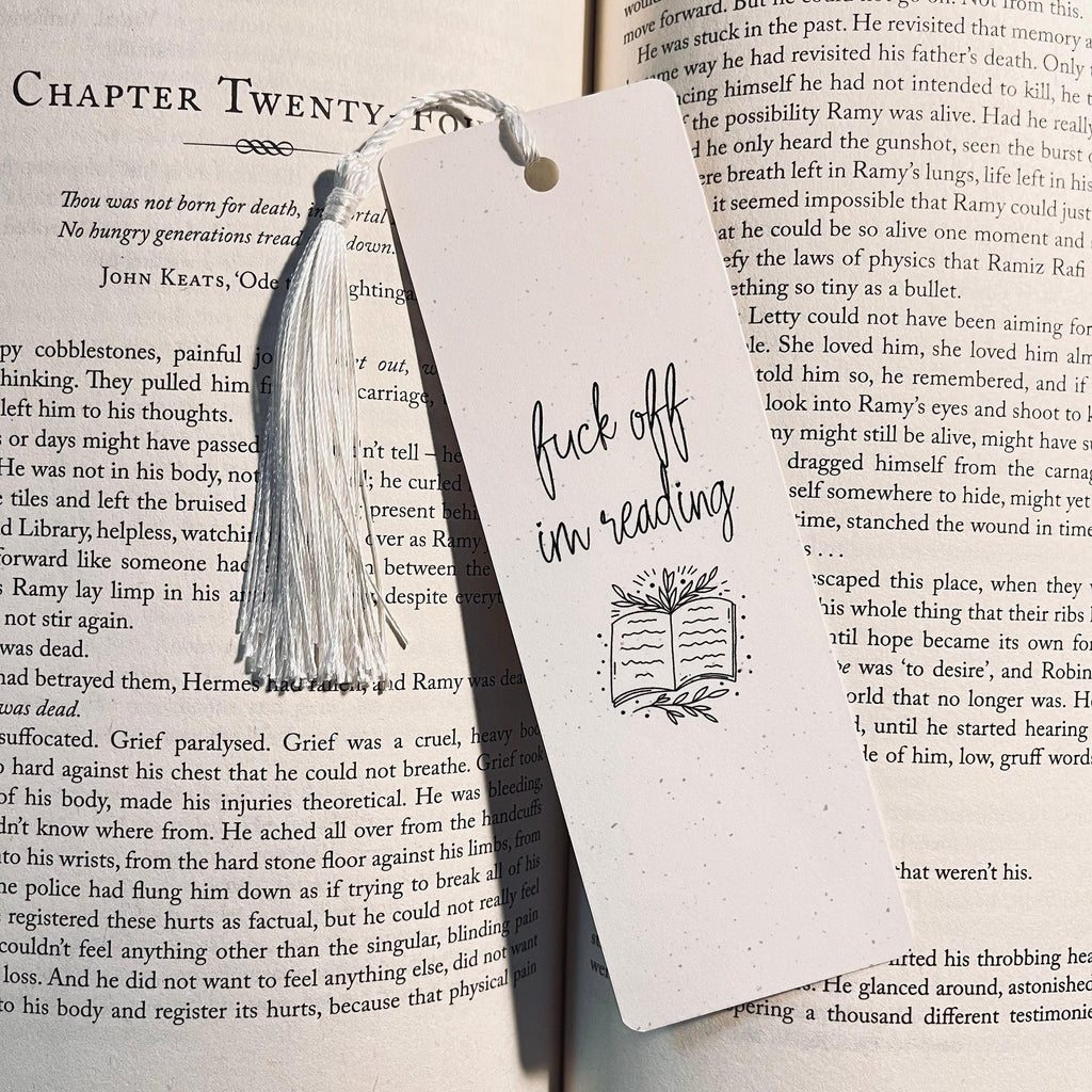 Funny Book Lover Bookmark - Sassy Quote, Laminated Durable Cardstock bookmark by Magic & Meaning