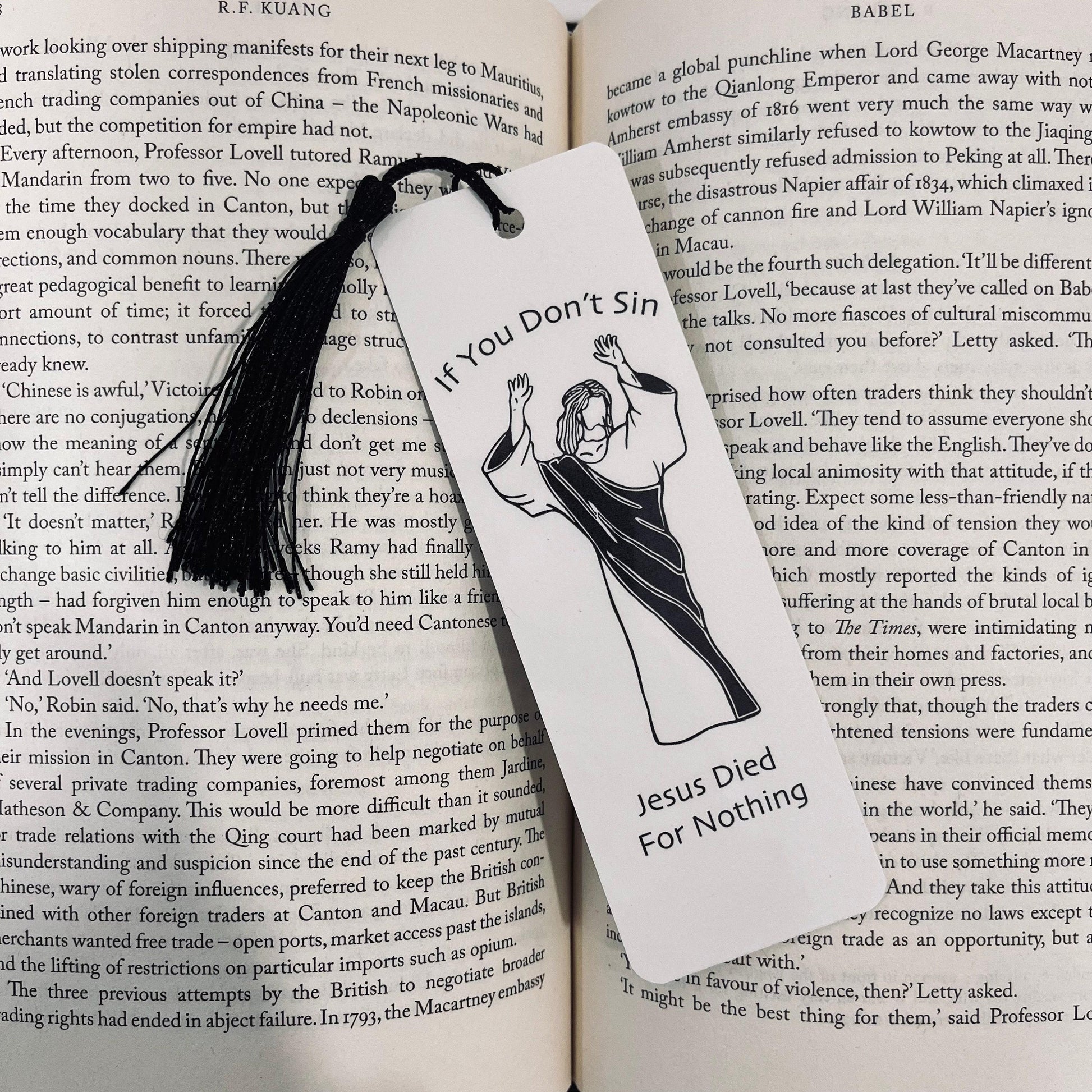 Funny Jesus Bookmark - Laminated, Handmade bookmark by Magic & Meaning