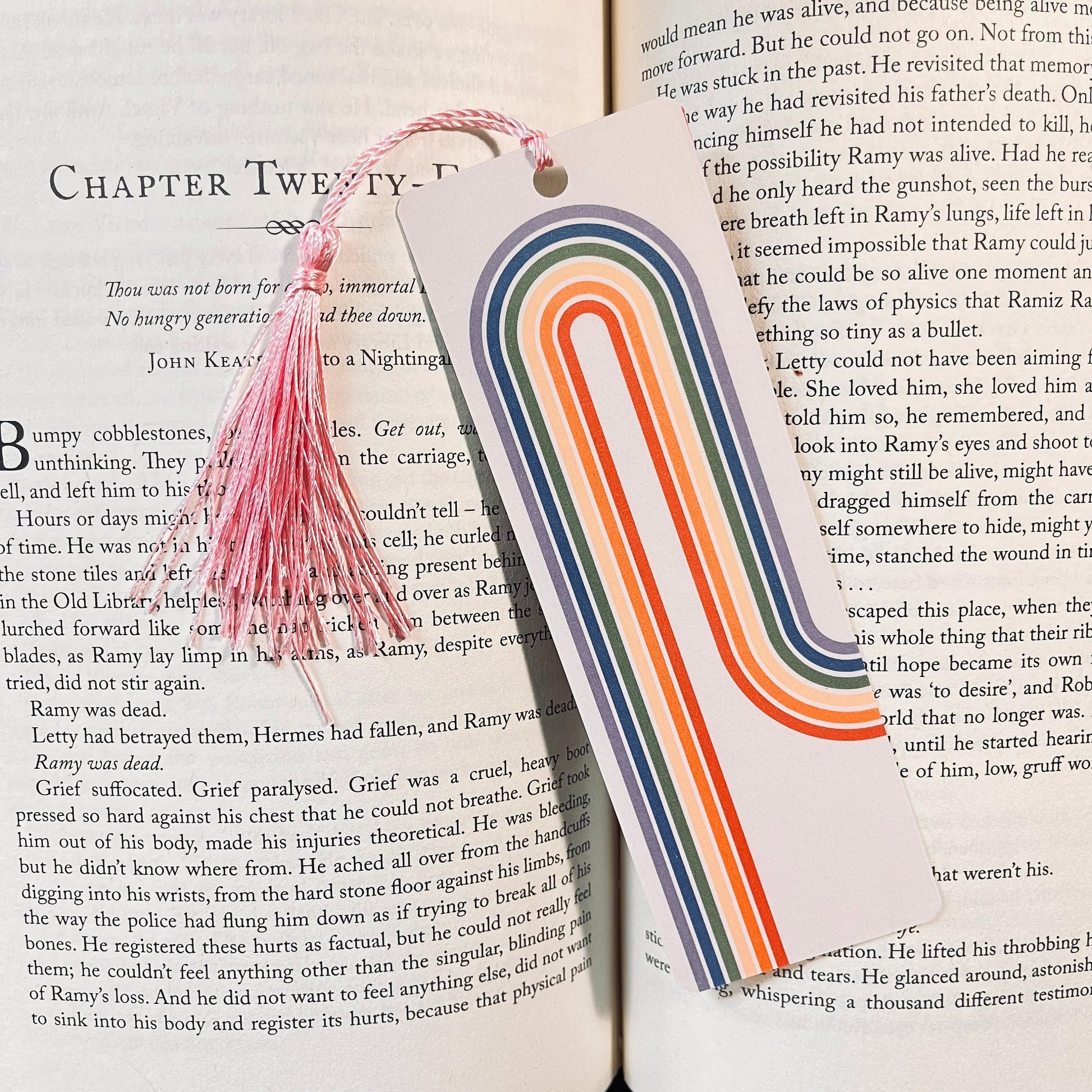 Rainbow Pride Bookmark - Retro Look with Tassel bookmark by Magic & Meaning