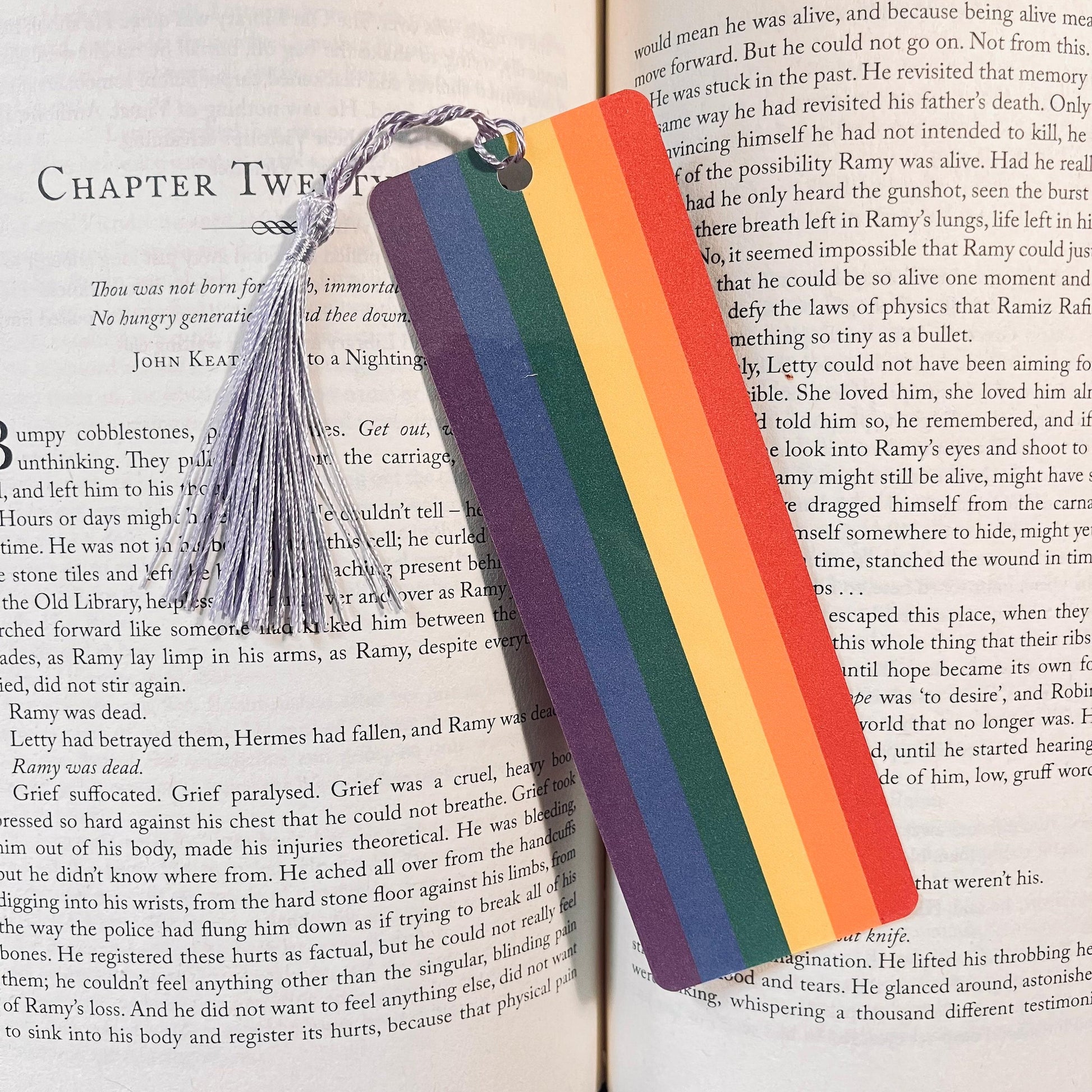Pride Flag Bookmark: Bright LGBTQIA+ Colors - Durable Laminate bookmark by Magic & Meaning