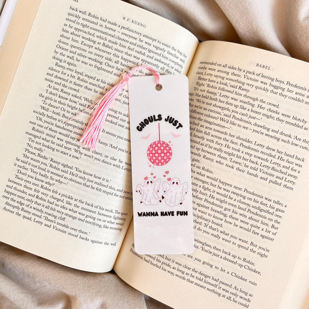 Funny Halloween Bookmark: Skeleton Design - Book Lover Gift Idea bookmark by Magic & Meaning
