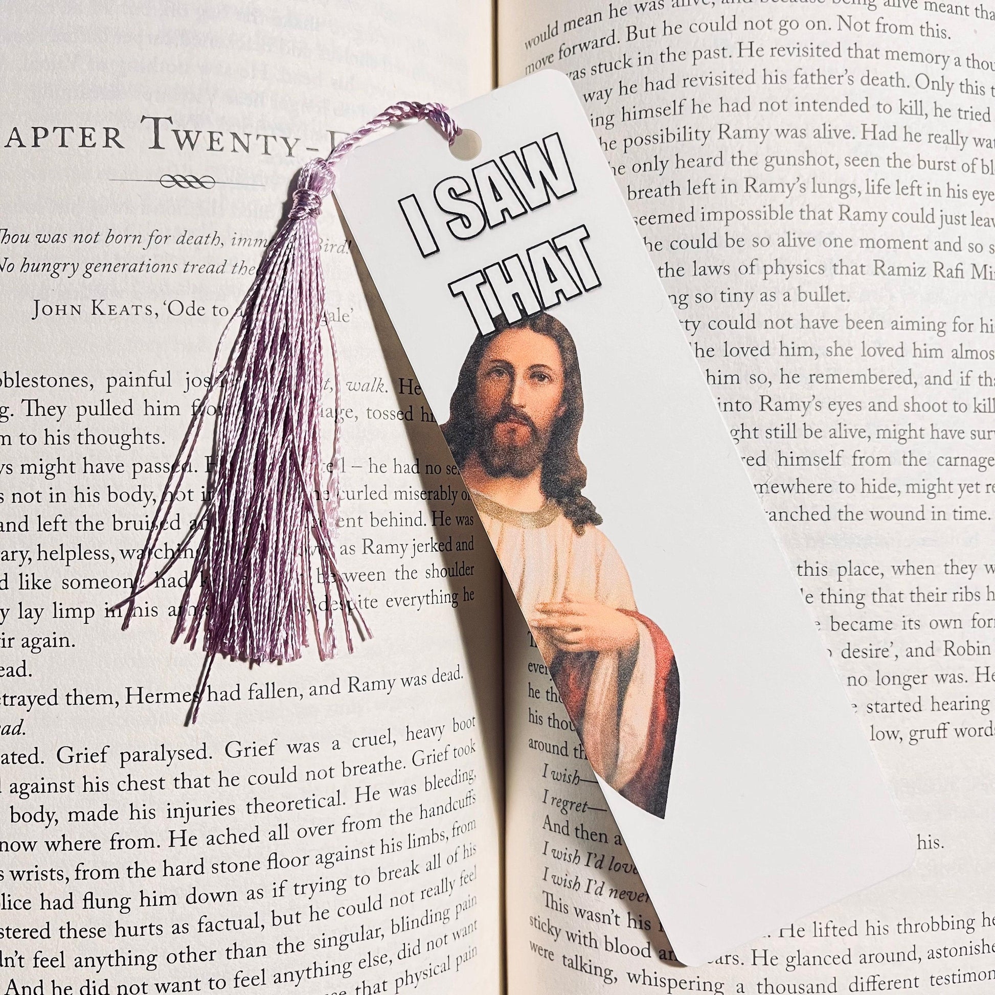 Christian Humor Bookmark: Peeking Jesus Design, 'I Saw That' bookmark by Magic & Meaning