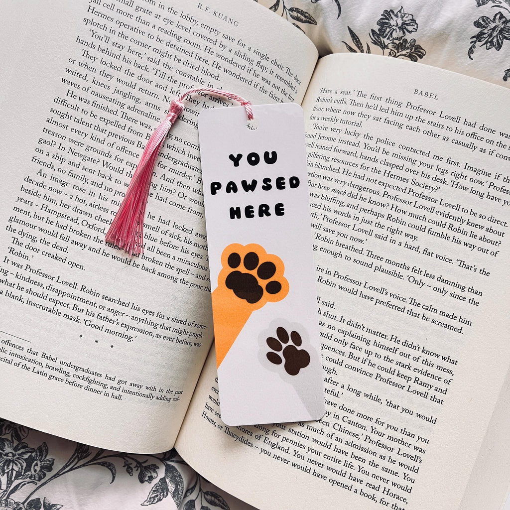 Dog Paw Bookmark: Cute Book Lover Gift with Double-Sided Lamination bookmark by Magic & Meaning