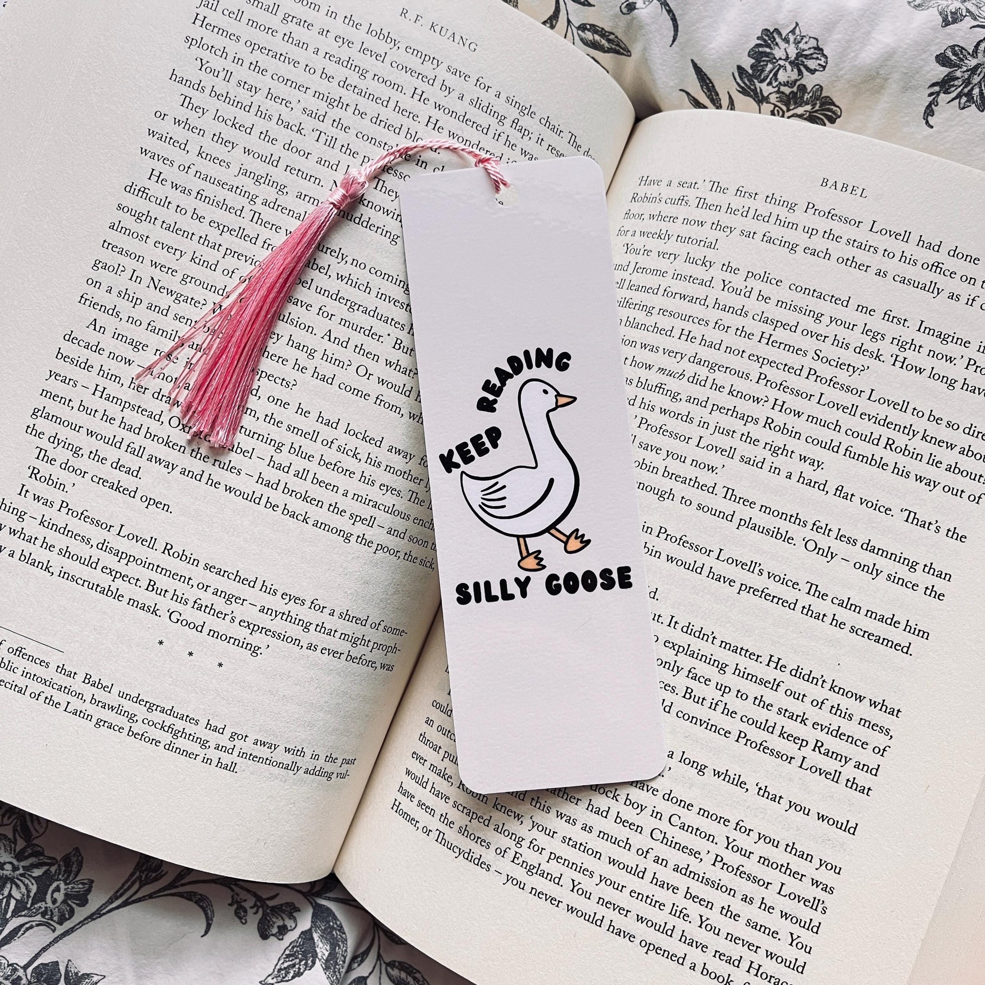 Silly Goose Bookmark: Reading Humor Gift (Laminated with Tassel) bookmark by Magic & Meaning