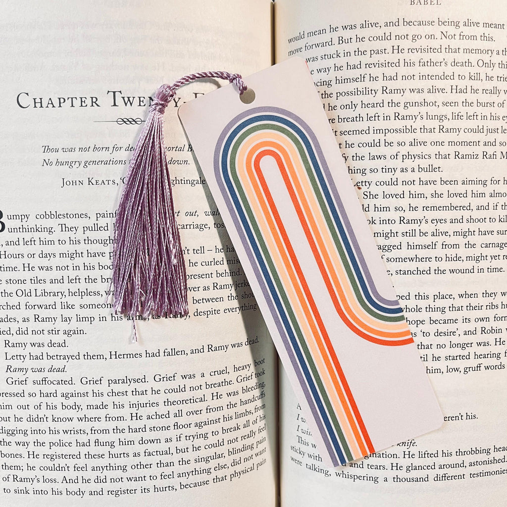 Rainbow Pride Bookmark - Retro Look with Tassel bookmark by Magic & Meaning