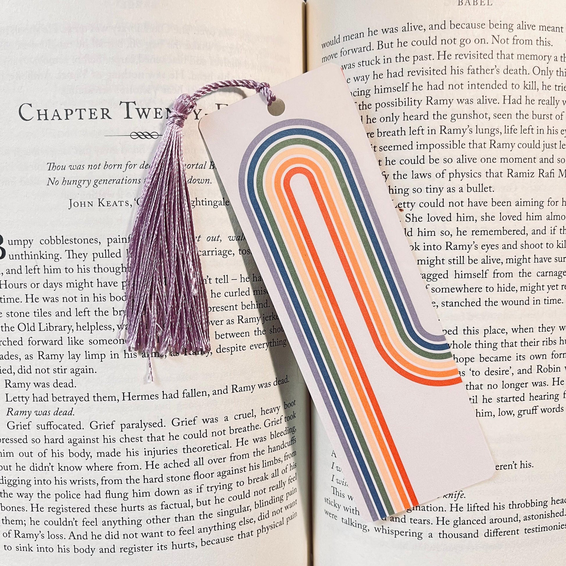 Rainbow Pride Bookmark - Retro Look with Tassel bookmark by Magic & Meaning
